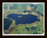 Aerial image of [5812] Huyck Lake in Branch, MI with Black Wood frame