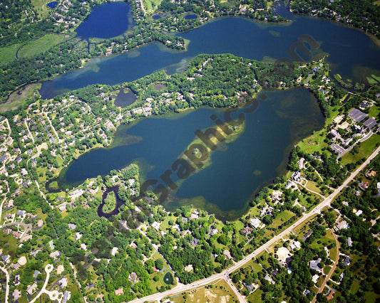 Aerial image of [5816] Island Lake in Oakland, MI with No frame