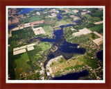 Aerial image of [5818] Jimmerson Lake in Steuben, IN with Cherry Wood frame