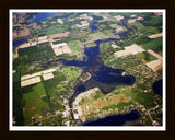 Aerial image of [5818] Jimmerson Lake in Steuben, IN with Black Wood frame