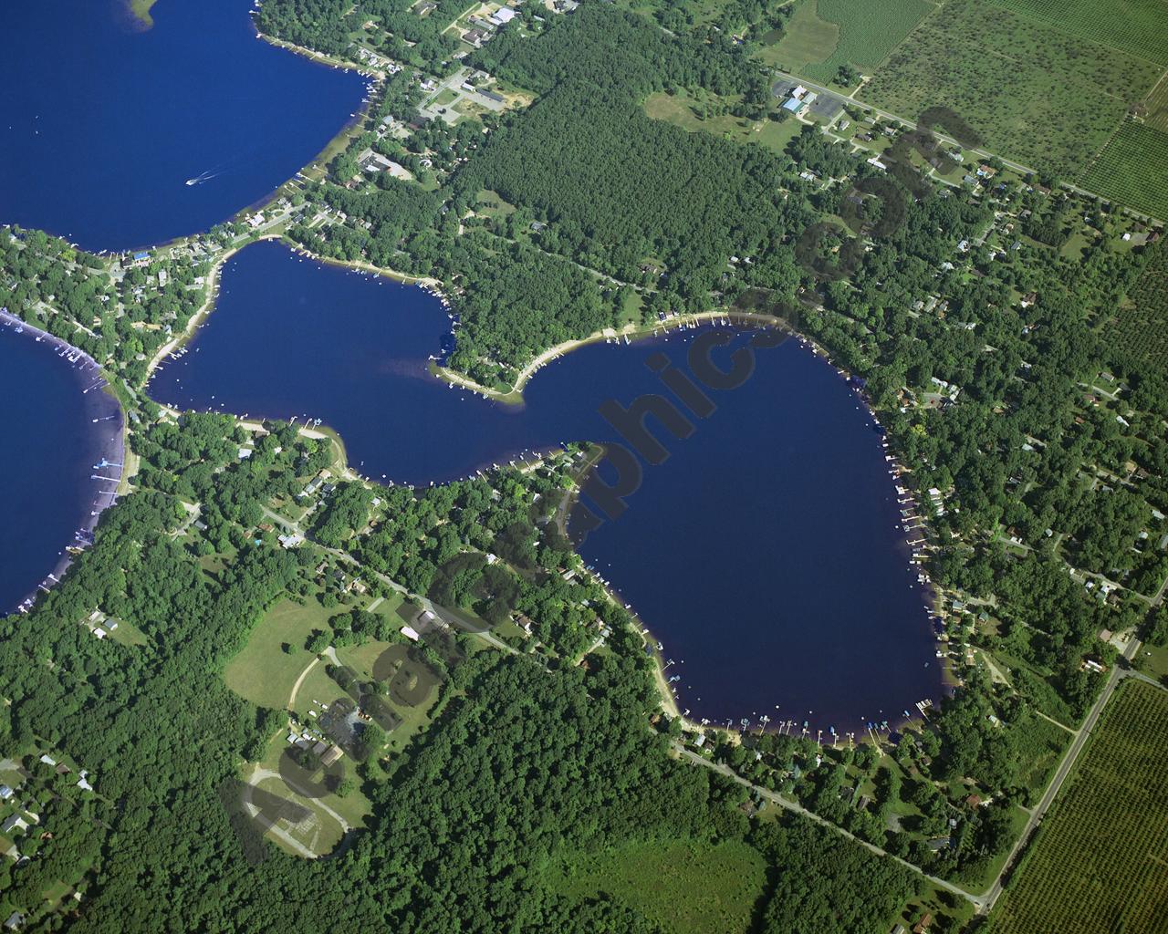 Aerial image of [5819] Big Crooked Lake in Van Buren, Mi with No frame