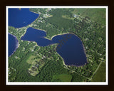 Aerial image of [5819] Big Crooked Lake in Van Buren, Mi with Black Wood frame