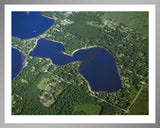 Aerial image of [5819] Big Crooked Lake in Van Buren, Mi with Silver Metal frame