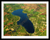 Aerial image of [5820] Jordan Lake in Barry, MI with Black Metal frame