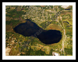 Aerial image of [5821] Judah Lake in Oakland, MI with Black Metal frame