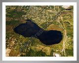 Aerial image of [5821] Judah Lake in Oakland, MI with Silver Metal frame