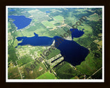 Aerial image of [5822] Juno Lake in Cass, MI with Black Wood frame