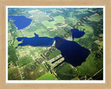 Aerial image of [5822] Juno Lake in Cass, MI with Natural Wood frame