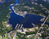 Aerial image of [5823] Kalamazoo/Saugatuck in Allegan, MI with Canvas Wrap frame