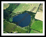 Aerial image of [5825] Keeler Lake in Van Buren, MI with Black Metal frame