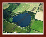 Aerial image of [5825] Keeler Lake in Van Buren, MI with Cherry Wood frame