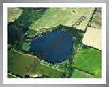 Aerial image of [5825] Keeler Lake in Van Buren, MI with Silver Metal frame