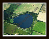 Aerial image of [5825] Keeler Lake in Van Buren, MI with Black Wood frame