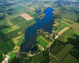 Aerial image of [5827] Union Lake in Branch, MI with Canvas Wrap frame