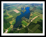 Aerial image of [5827] Union Lake in Branch, MI with Black Metal frame