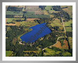 Aerial image of [5828] Lacey Lake in Eaton County, MI with Silver Metal frame