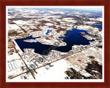 Aerial image of [5829] Lake Bella Vista in Kent, MI with Cherry Wood frame