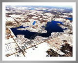 Aerial image of [5829] Lake Bella Vista in Kent, MI with Silver Metal frame