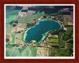 Aerial image of [5831] Lee Lake  in Calhoun, MI with Cherry Wood frame