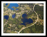 Aerial image of [5832] Leonard Lake in Oakland, MI with Black Metal frame