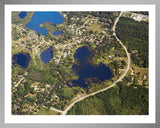 Aerial image of [5832] Leonard Lake in Oakland, MI with Silver Metal frame