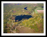 Aerial image of [5833] Lewis Lake in Otsego, MI with Black Metal frame