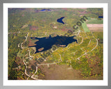 Aerial image of [5833] Lewis Lake in Otsego, MI with Silver Metal frame