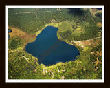 Aerial image of [5834] Lilley Lake in Newaygo, MI with Black Wood frame