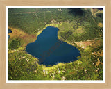 Aerial image of [5834] Lilley Lake in Newaygo, MI with Natural Wood frame