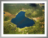 Aerial image of [5834] Lilley Lake in Newaygo, MI with Silver Metal frame