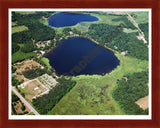 Aerial image of [5835] Lilly Lake in St Joseph, MI with Cherry Wood frame