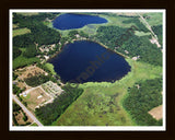 Aerial image of [5835] Lilly Lake in St Joseph, MI with Black Wood frame