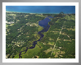 Aerial image of [5836] Lincoln Lake in Mason, MI with Silver Metal frame