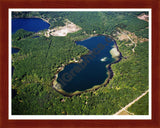 Aerial image of [5838] Little Bass Lake in Lake, MI with Cherry Wood frame