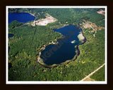 Aerial image of [5838] Little Bass Lake in Lake, MI with Black Wood frame