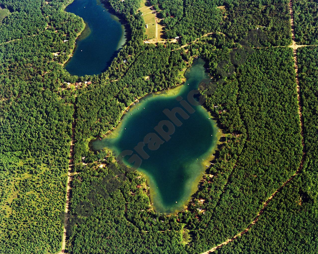 Aerial image of [5839] Little Star Lake in Lake, MI with No frame