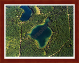 Aerial image of [5839] Little Star Lake in Lake, MI with Cherry Wood frame