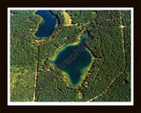 Aerial image of [5839] Little Star Lake in Lake, MI with Black Wood frame