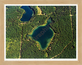 Aerial image of [5839] Little Star Lake in Lake, MI with Natural Wood frame