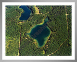 Aerial image of [5839] Little Star Lake in Lake, MI with Silver Metal frame