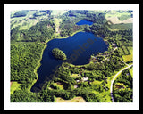 Aerial image of [5841] Little Pine Island Lake in Kent, MI with Black Metal frame