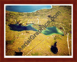 Aerial image of [5843] Little Wolf Lake in Montmorency, MI with Cherry Wood frame