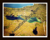 Aerial image of [5843] Little Wolf Lake in Montmorency, MI with Black Wood frame