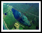 Aerial image of [5844] Long Lake in Benzie, MI with Black Metal frame