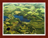 Aerial image of [5845] Long Lake in Barry, MI with Cherry Wood frame