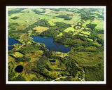 Aerial image of [5845] Long Lake in Barry, MI with Black Wood frame