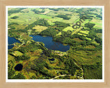 Aerial image of [5845] Long Lake in Barry, MI with Natural Wood frame