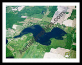 Aerial image of [5846] Long Lake in Steuben, IN with Black Metal frame