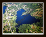 Aerial image of [5850] Lake Louise in Oakland, MI with Black Wood frame