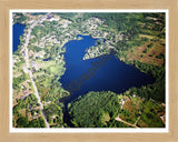 Aerial image of [5850] Lake Louise in Oakland, MI with Natural Wood frame